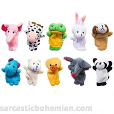 TrifyCore Finger Puppets Set Cute Animal Style Soft Plush Animal Baby Story Time Finger Puppets for Children Shows Playtime Schools 10pcs Set B07N7BZZ34